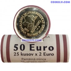 Slovakia 2 Euro roll 2011 "20th anniversary of the Visegrad Group" (X25 coins)