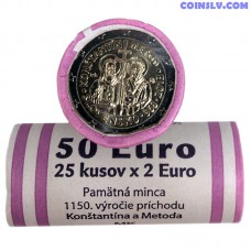 Slovakia 2 Euro roll 2013 "Constantine and Methodius to Great Moravia" (x25 coins)