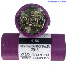Malta 2 Euro roll 2016 - Ġgantija Temples (x25 coins)
