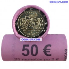 Lithuania 2 euro roll (x25 coins) 2020 - Aukštaitija region