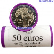 Spain 2 Euro roll 2021 "Toledo" (x25 coins)