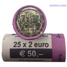 Luxembourg 2 euro roll 2018 - The 175th anniversary of the death of the Grand Duke Guillaume Ist