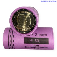 Luxembourg 2 Euro roll 2006 "25th birthday of the throne Grand-Duke Guillaume" (x25 coins)
