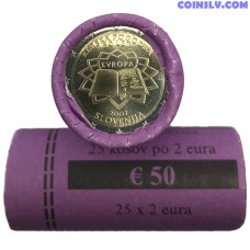 Slovenia 2 Euro roll 2007 - 50th anniversary of the signing of the Treaty of Rome (X25 coins)