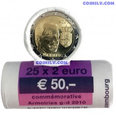 Luxembourg 2 euro roll 2010 - Coat of Arms of the Grand Duke (x25 coins)