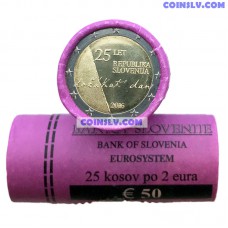 Slovenia 2016 roll 2 Euro - Independence of the Republic of Slovenia (x25 coins)