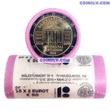 Estonia 2 Euro roll 2019 - 100th anniversary of the University of Tartu (X25 coins)