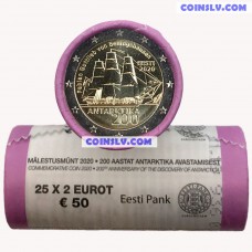Estonia 2 Euro roll 2020 - 200th anniversary of the discovery of Antarctica (x25 coins)