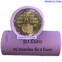 Portugal 2 Euro roll 2020 - 75th anniversary of the United Nations (X25 coins)