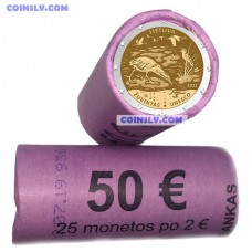 Lithuania 2 Euro roll (x25 coins) 2021 - Žuvintas Biosphere Reserve