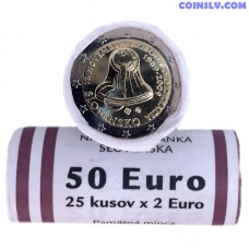 Slovakia 2 euro roll 2009 "20th anniversary of 17 November 1989" (x25 coins)