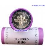 Latvia 2 Euro roll 2020 - Latgalian Ceramics (X25 coins)