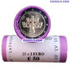 Latvia 2 Euro roll 2020 - Latgalian Ceramics (X25 coins)