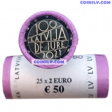 Latvia 2 Euro roll 2021 - The 100th anniversary of Latvia’s international recognition de iure (X25 coins)