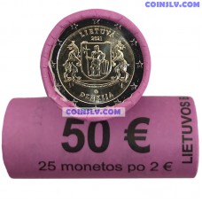 Lithuania 2 Euro roll (x25 coins) 2021 - Dzūkija
