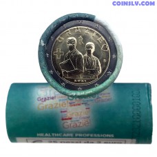 Italy 2 Euro roll 2021 - Healthcare professionals (X25 coins) *Special Edition