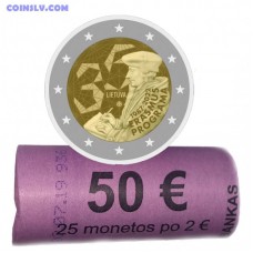 Lithuania 2 Euro roll 2022 - 35 years of the Erasmus programme (X25 coins)