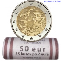 *PRESALE!* Slovakia 2 Euro roll 2022 - 35 years of the Erasmus programme (X25 coins)