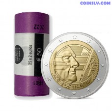 France 2022 roll 2 Euro - Jacques Chirac (x25 coins)
