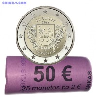 Lithuania 2 Euro roll (x25 coins) 2022 "Suvalkija"