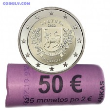 Lithuania 2 Euro roll (x25 coins) 2022 "Suvalkija"