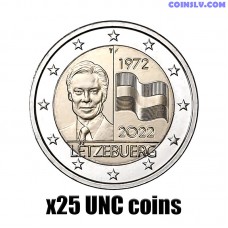 Luxembourg 2 Euro 2022 - The 50th Anniversary of the Luxembourg flag (x25 UNC coins, not in roll)