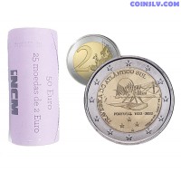 Portugal 2 Euro roll 2022 - 100th anniversary of the crossing of the South Atlantic Ocean by air (X25 coins)