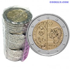 Belgium 2022 (2 Euro x25 coins) "For care during the covid pandemic" (*not Mint roll)