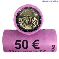 Lithuania 2 Euro roll (x25 coins) 2023 "Kartu su Ukraina" (Together with Ukraine)