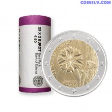 Estonia 2 euro roll 2024 "The Estonian national flower - the cornflower" (x25 coins)