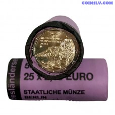 Germany 2024 roll 2 Euro "Mecklenburg-Western Pomerania "Königsstuhl" A mint (x25 coins)