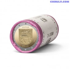 Latvia 2 Euro roll 2025 - Sēlija obverse with deer