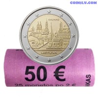 2 Euro Roll Lithuania 2026 - Kaunas (25 Coins)