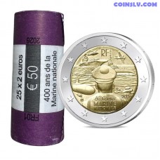 France 2 Euro Roll 2026 - French Navy (25 Coins UNC) France 2 Euro Roll 2026 - French Navy (25 Coins UNC)