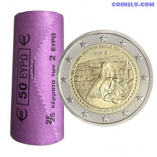 Greece 2 Euro Roll 2026 Messolonghi Exodus 25 Coins UNC