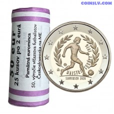 Slovakia 2 Euro Roll 2026 - Czechoslovakia's Victory in the Football Championship (25 Coins UNC) Slovakia 2 Euro Roll 2026 - Czechoslovakia's Victory in the Football Championship (25 Coins UNC)