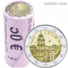 Lithuania 2 euro roll 2017  "Vilnius — capital of culture and art" (X25 coins)