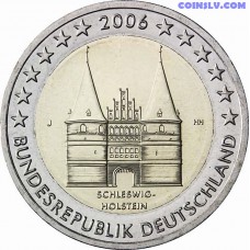 2 euro Germany 2006 "Schleswig - Holstein "Holstentor"" (J)