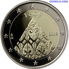 2 euro Finland 2009 "200th anniversary of Finnish autonomy and Porvoo Diet" (PROOF in blister)