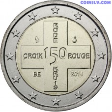 2 Euro Belgium 2014 "150 years of the Belgian Red Cross" (only coin)