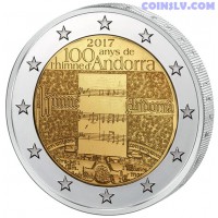 *2 Euro Andorra 2017 - 100 years of the anthem of Andorra (*without packing, only coin!)