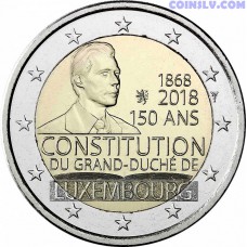 2 Eiro Luksemburga 2018 - Luksemburgas konstitūcijas 150. gadadiena