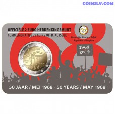 2 Euro Belgium 2018 -The 50th anniversary of May 1968 events in Belgium (NL version coincard)