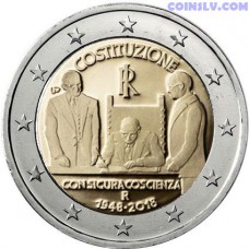 2 Euro Italy 2018 - The 70th Anniversary of the Coming into Force of the Italian Constitution