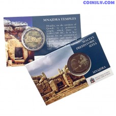 2 Euro Malta 2018 - Temples of Mnajdra (coincard)