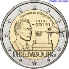 2 Euro Luxembourg 2019 - The 100th anniversary of the universal suffrage