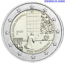 2 Euro Germany 2020 - 50 years of the Warsaw genuflection (D)