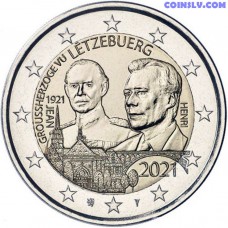 2 Euro Luxembourg 2021 - The 100th anniversary of the Grand Duke Jean (relief)