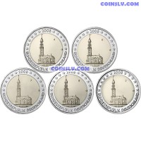 5 x 2 Euro Germany 2008 "Hamburg "St Michael's church"" (ADFGJ)