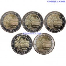 5 x 2 Euro Germany 2010 "Bremen town hall with the Bremen Roland" (ADFGJ)